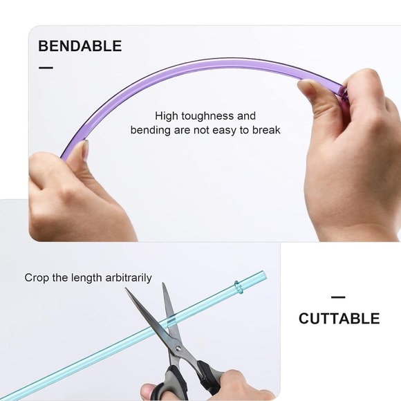 *NEW* 21 Colourful Reusable Straws + 1 Cleaning Brush - Picture 7 of 8